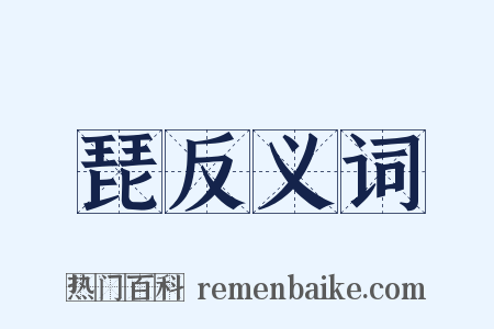 琵反义词是什么意思的图片